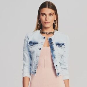 NWT Retrofete MSRP $320 Denim Jean Seline Jacket Acid Wash XL